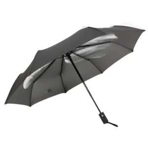 Three-Fold Nylon Minimalist Automatic Umbrella with Plastic Handle