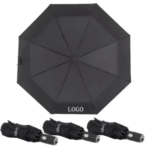Three-Fold Outdoor Automatic UV Folding Sun and Rain Travel Umbrella
