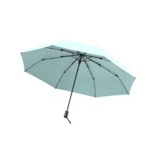 Three-Fold Transparent UV Protection Polyester Fiber Adult Sun and Rain Umbrella with Folding Design Dual-Use Advertising Gift