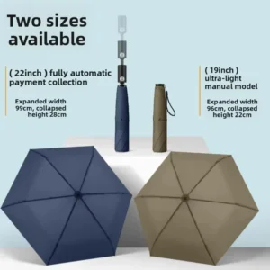 Three-Fold Ultra-Light Pongee Automatic Rainproof Telescopic Memory Sun Umbrella