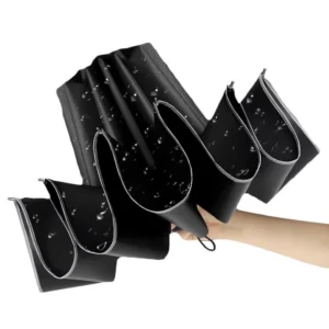 Three-Fold Upside-Down Reverse Foldable Car Umbrella
