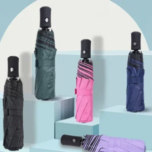 Three-Folding Automatic Umbrella Competitive Price From China Factory Rainproof Sunshade
