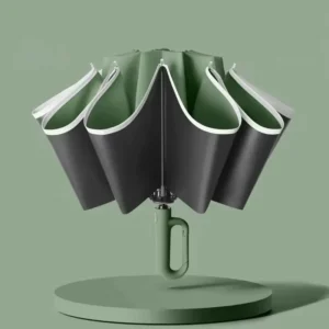 Three-Folding Safety Strip UV Protection Reverse Fully Automatic Ring Buckle Umbrella