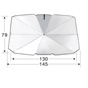 Three-Folding Titanium Silver Car Sunshade Umbrella for Front Windshield