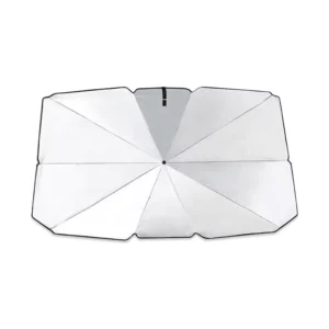 Titanium Silver Folding Car Windshield Sunshade Umbrella