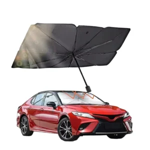 Titanium Silver Universal Foldable Car Windshield Sunshade UV Blocking