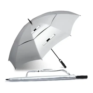 Tour Double Canopy Semi-Automatic Straight Golf Umbrella for Business Gifts
