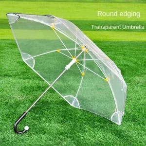 Transparent Arch Umbrella Adult Clear Bubble Umbrella with Dome Canopy and Lightweight Wind and Rain Protection