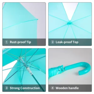 Transparent Christmas Tree Snow Umbrella and Kid Umbrella for Children Umbrella Print Clear Umbrella Umbrella Hat for Adult