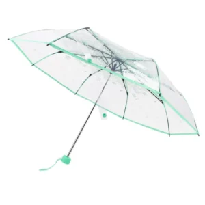 Transparent Clear 3-Folding Automatic Umbrella