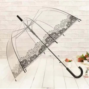 Transparent Clear Straight Vinyl Umbrella