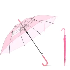 Transparent Colorful Automatic Open Straight Umbrella