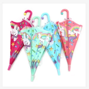 Transparent Dome Children’s Umbrella Hook Handle Semi-Automatic