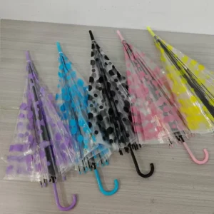 Transparent Dots Umbrella Plastic PVC Advertising Gift Parasol