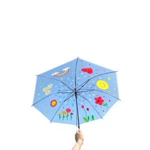 Transparent PVC Automatic Advertising Gift Umbrella Printed Design Alloy Ribs Multi Functional Photography for Weddings