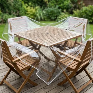 Transparent PVC Clear Tarpaulin Waterproof Windproof Tarp for Garden Patio Furniture Outdoor Balcony Rain Cover