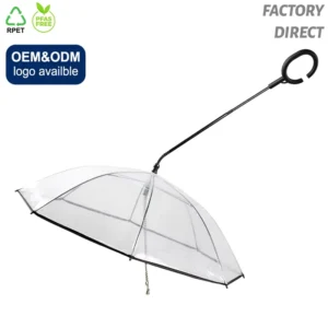 Transparent Pet Umbrellas With Leash Upside Down Doggie Umbrella Dog Umbrella for Small Dogs Custom Logo