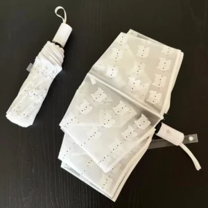 Transparent Plastic Dual-Use Rain and Sun Umbrella Rabbit Pattern Automatic Three-Fold Children’s Umbrella
