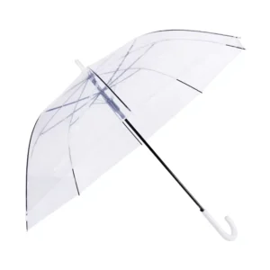 Transparent Semi-Automatic Custom Logo Straight Rain Sun Wedding Party Event Advertising Gift Umbrella