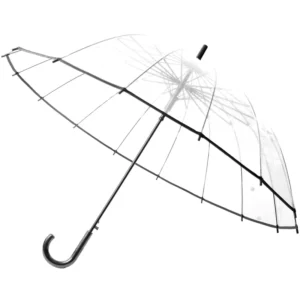 Transparent Straight Umbrella for Adults, Semi-Automatic, Travel