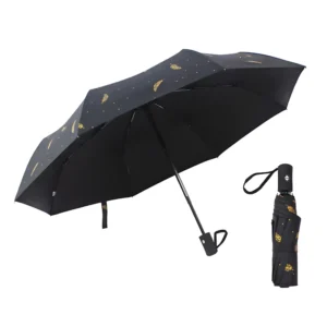 Transparent Three-Fold Foldable Travel Umbrella