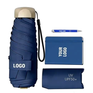 Travel 5-Fold UV Protection Portable Sun and Rain Capsule Umbrella