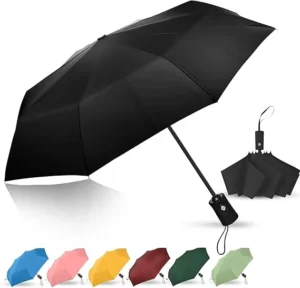 Travel Compact Folding Umbrella Rain Windproof Automatic Open Close Portable