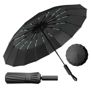 Travel Umbrella Automatic Windproof UV Protection Water Repellent Reinforced Frame Rain
