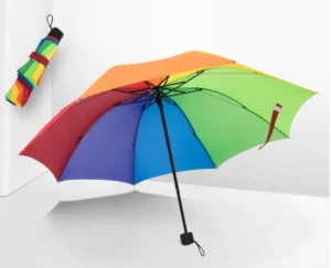 Tri-Fold 8-Rib Steel Ribs Impact Cloth Advertising Umbrella Custom Logo Straight-Handle Promotional Gift for Insurance Companies