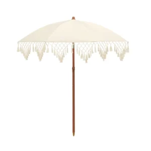 Triangular Tassel Umbrella Outdoor Sunshade Beach Garden Patio Umbrella For Street Vendors And Market Stalls