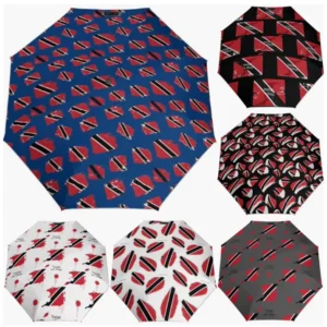 Trinidad and Tobago Fully Automatic Folding Umbrella National Flag Painted Design