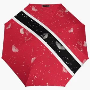 Trinidad and Tobago National Flag Themed Fully Automatic Folding Umbrella