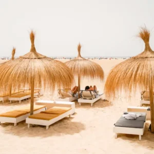 Tropical Tiki Umbrella Vietnam Design Natural Seagrass Thatch Roof