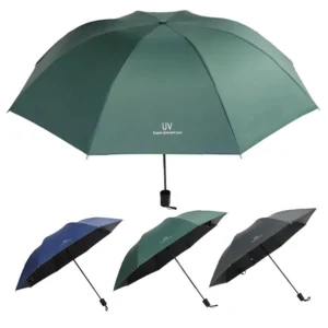 Twelve-Rib Fully Automatic Three-Fold Umbrella with All-Weather UV Protection