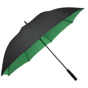 Two-Tone Stick Automatic Windproof Golf Umbrella Green Factory