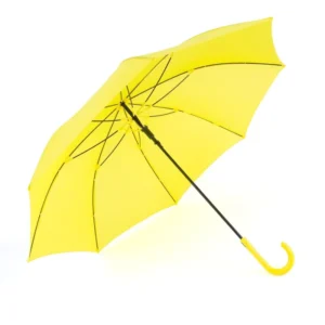 UMBRELLA Yellow with J Hook Handle Stick Auto Opening Close Small Umbrellas Windproof