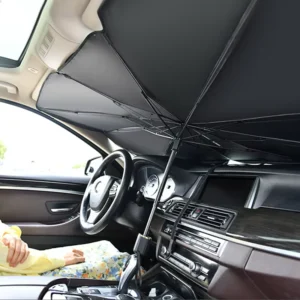 UPF50+ 390g 420g Easy Storage Windproof Car Sunshade Umbrella
