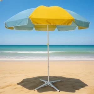 UPF50+ Aluminum 3M Radius Patio Umbrella Windproof UV Protection