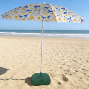 UPF50+ Blue Aluminum Outdoor Beach Umbrella UV Protection Windproof 3.25ft