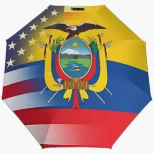 USA and Ecuador National Themed Fully Automatic Folding Umbrella