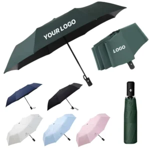 UV 8K Windproof Portable Mini Automatic Folding Umbrella 190T Pongee 8 Rib Pouch