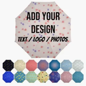 UV Blocking Layer Custom Logo Printed Fully Automatic Folding Umbrella