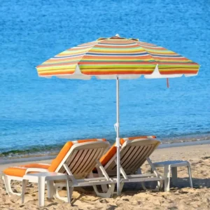 UV Outdoor Garden Aluminum Beach Umbrella for Courtyard and Villa