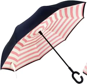UV-Proof Waterproof C-Handle Upside-Down Umbrella for Men and Women