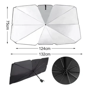 UV Protection Foldable Windproof Portable Car Sun Shade Umbrella