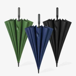 UV Protection Pongee Fabric Waterproof Windproof Automatic Open Sunshade Custom Logo Stick Umbrella