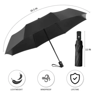 UV-Protective Automatic Transparent Umbrella for Outdoor Use