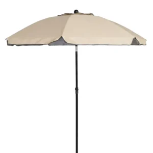UV Protective Polyester Telescopic Pole Scalloped Flap Height Adjustable Beach Umbrella