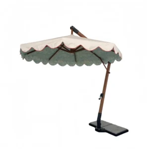 UV Waterproof Outdoor Beach Umbrella Modern Design Sunshade Parasol with Sand Anchor Bamboo Pole Foldable Garden Hotel Exteriors