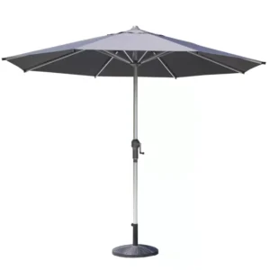 UV50+ Rectangle Patio Umbrella Center Pole Table Parasol with Water-Repellent Fabric for Garden